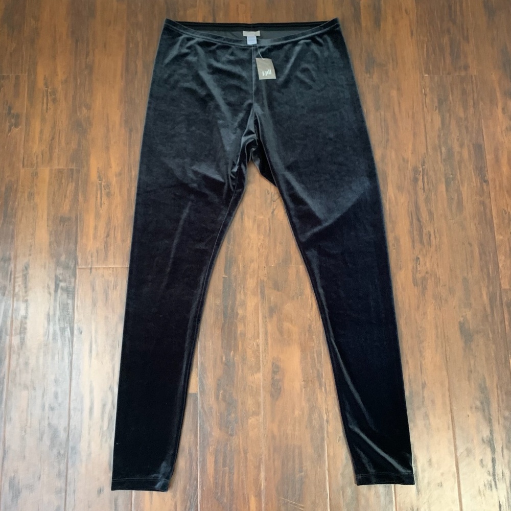 J. JILL Velvet Tapered Ankle Pants Black #710674